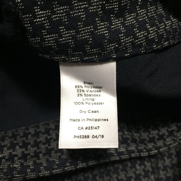 Talbots Houndstooth Pants Women’s 14P Gray Blue (Inseam 27.5) Straight - Picture 9 of 10